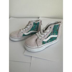 Vans Sk8 Hi Zip Toddler Sneaker Shoe in Sea Party Edition Size 6 Graphic Print